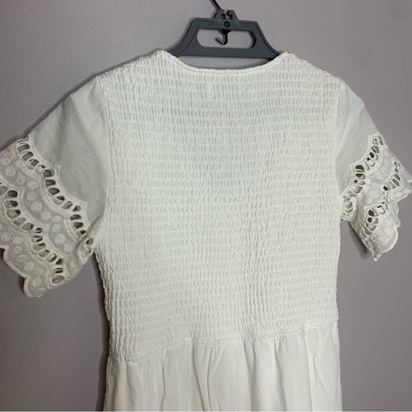 One Loved Babe boutique brand Shall We Dance smocked short sleeves maxi dress M - Picture 7 of 9